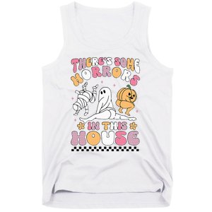 Halloween There's Some Horrors In This House Ghost Pumpkin Tank Top