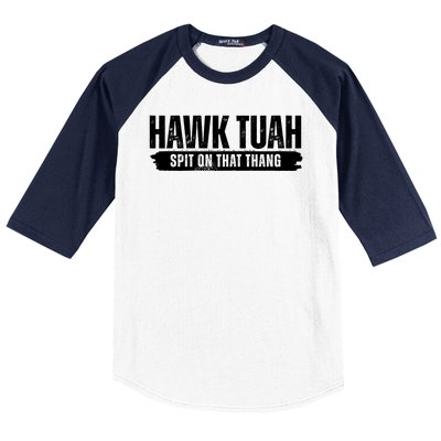 Hawk Tuah Spit On That Thang Funny Meme Baseball Sleeve Shirt