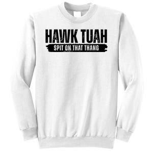 Hawk Tuah Spit On That Thang Funny Meme Sweatshirt