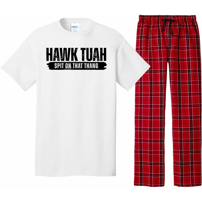 Hawk Tuah Spit On That Thang Funny Meme Pajama Set