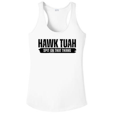 Hawk Tuah Spit On That Thang Funny Meme Ladies PosiCharge Competitor Racerback Tank