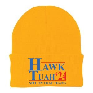 Hawk Tuah Spit On That Thang Funny Knit Cap Winter Beanie