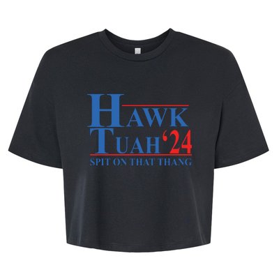 Hawk Tuah Spit On That Thang Funny Bella+Canvas Jersey Crop Tee