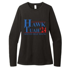 Hawk Tuah Spit On That Thang Funny Womens CVC Long Sleeve Shirt