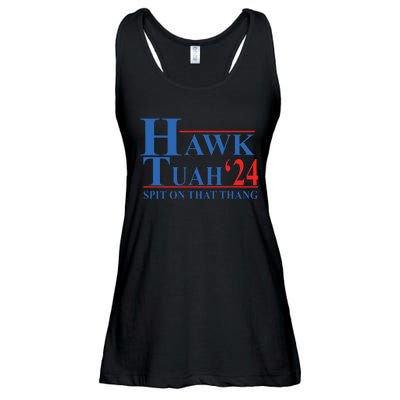 Hawk Tuah Spit On That Thang Funny Ladies Essential Flowy Tank