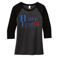 Hawk Tuah Spit On That Thang Funny Women's Tri-Blend 3/4-Sleeve Raglan Shirt