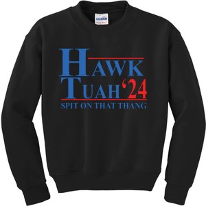 Hawk Tuah Spit On That Thang Funny Kids Sweatshirt