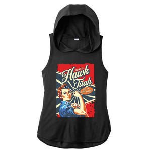 Hawk Tush Spit On That Thang Viral Election President 2024 Ladies PosiCharge Tri-Blend Wicking Draft Hoodie Tank