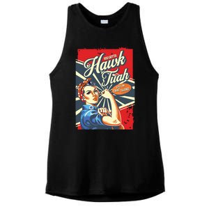 Hawk Tush Spit On That Thang Viral Election President 2024 Ladies PosiCharge Tri-Blend Wicking Tank