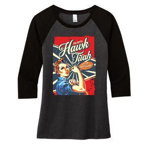 Hawk Tush Spit On That Thang Viral Election President 2024 Women's Tri-Blend 3/4-Sleeve Raglan Shirt