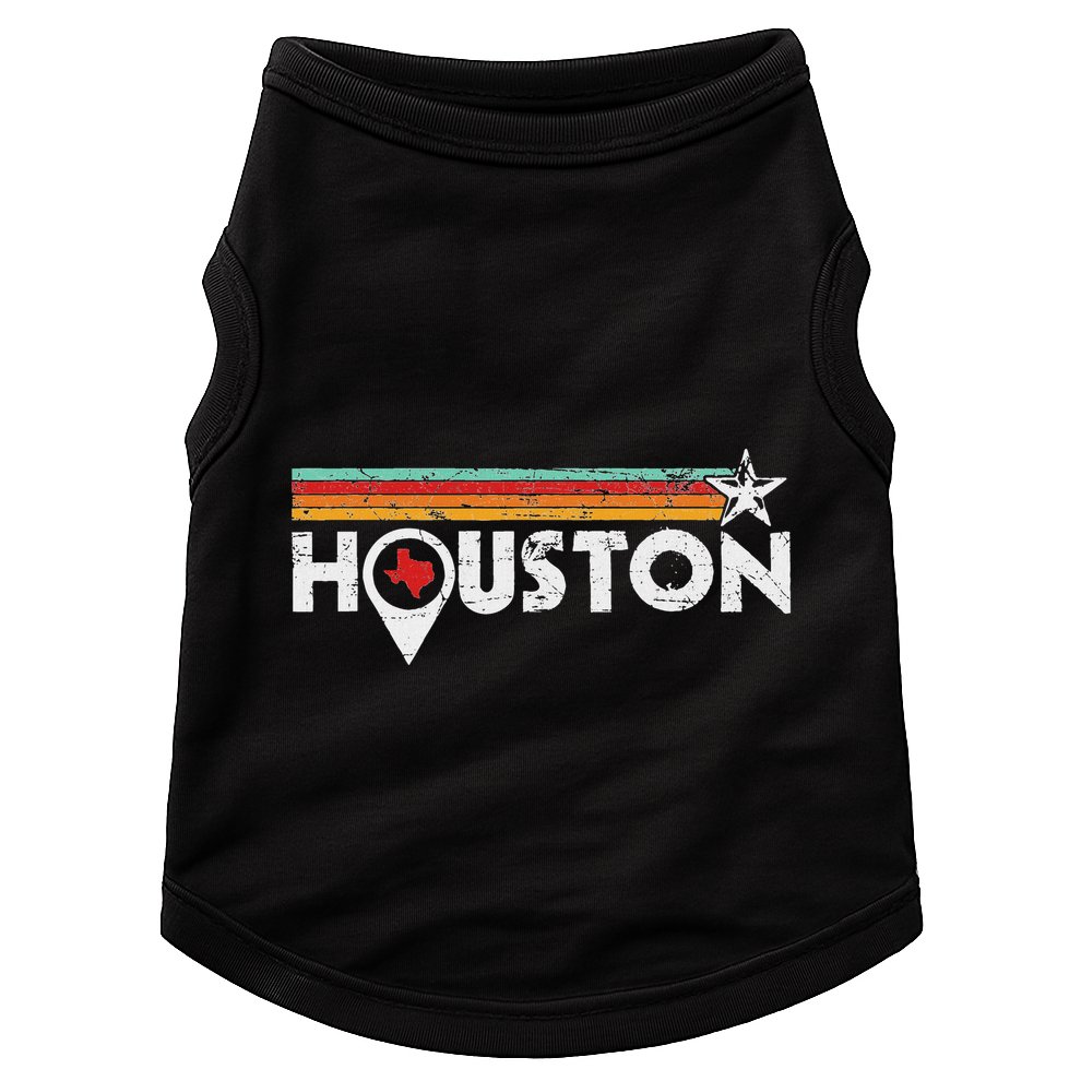 Houston Texas Strong Vintage Stripes Cool Gift Doggie Tank