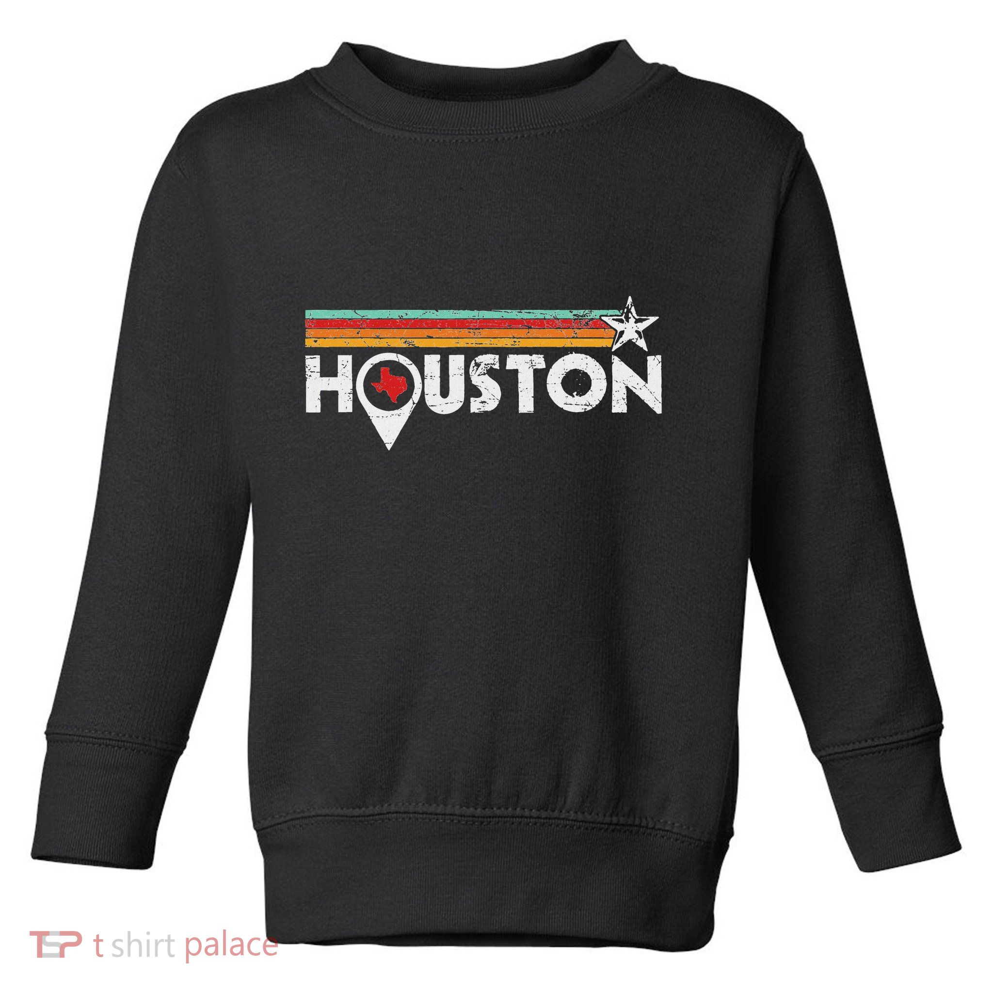 Houston Texas Strong Vintage Stripes Cool Gift Toddler Sweatshirt