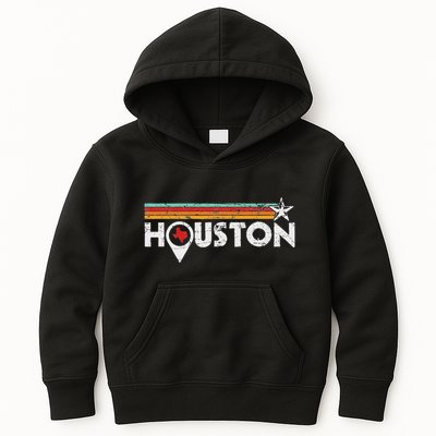 Houston Texas Strong Vintage Stripes Cool Gift Kids Hoodie