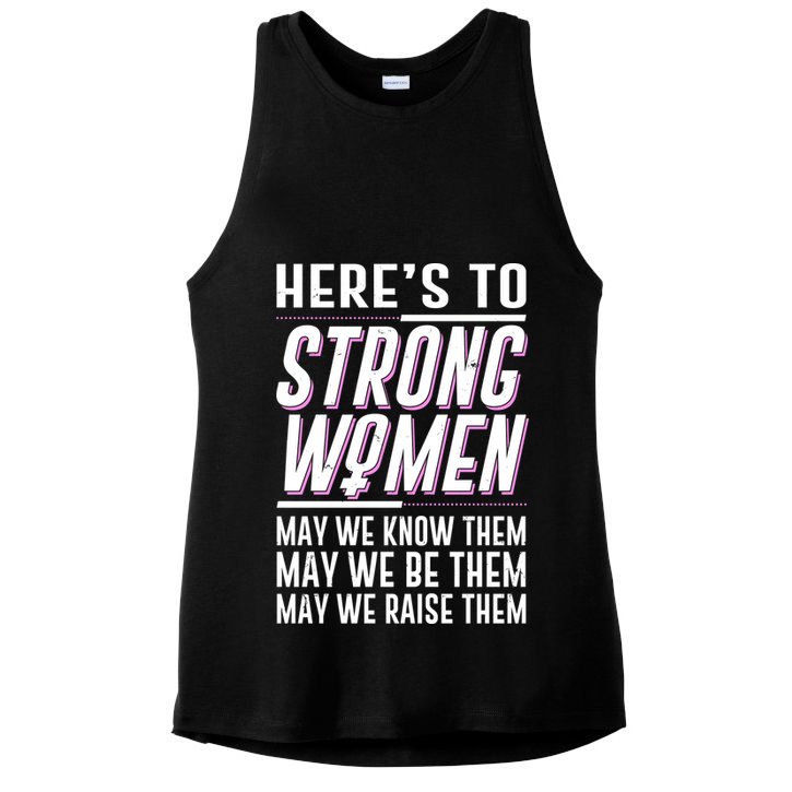 Here's To Strong Women Celebrate International Women's Day Ladies PosiCharge Tri-Blend Wicking Tank
