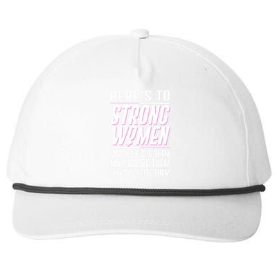 Here's To Strong Women Celebrate International Women's Day Snapback Five-Panel Rope Hat