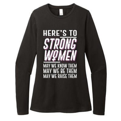 Here's To Strong Women Celebrate International Women's Day Womens CVC Long Sleeve Shirt