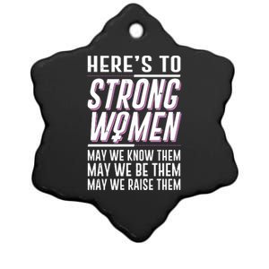 Here's To Strong Women Celebrate International Women's Day Ceramic Star Ornament