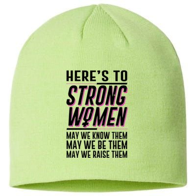 Here's To Strong Women Celebrate International Women's Day Sustainable Beanie