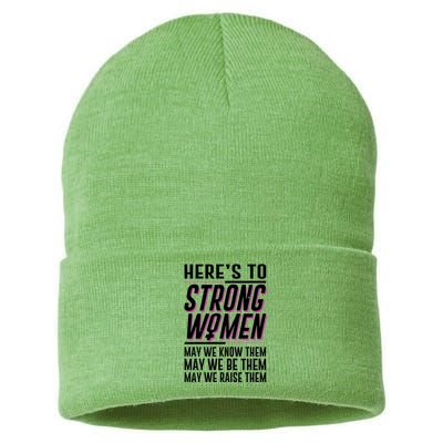 Here's To Strong Women Celebrate International Women's Day Sustainable Knit Beanie