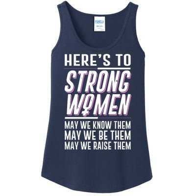 Here's To Strong Women Celebrate International Women's Day Ladies Essential Tank