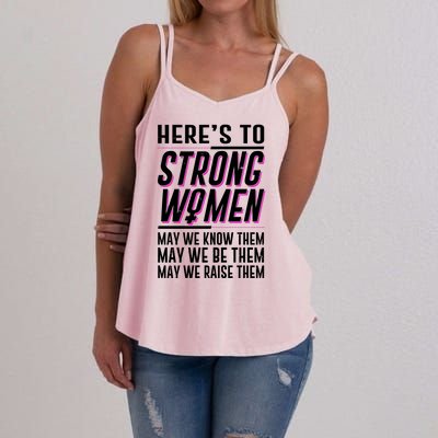 Here's To Strong Women Celebrate International Women's Day Women's Strappy Tank