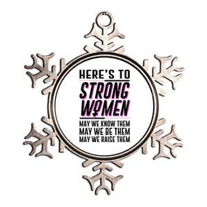 Here's To Strong Women Celebrate International Women's Day Metallic Star Ornament