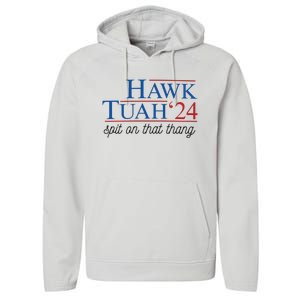 Hawk Tuah Spit On That Thang Performance Fleece Hoodie