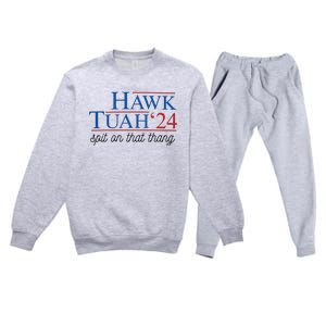 Hawk Tuah Spit On That Thang Premium Crewneck Sweatsuit Set