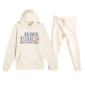 Hawk Tuah Spit On That Thang Premium Hooded Sweatsuit Set