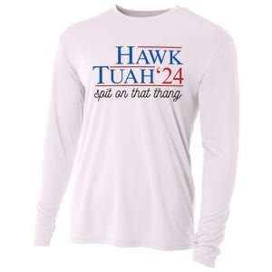 Hawk Tuah Spit On That Thang Cooling Performance Long Sleeve Crew