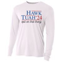 Hawk Tuah Spit On That Thang Cooling Performance Long Sleeve Crew