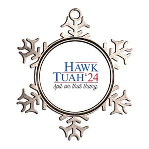 Hawk Tuah Spit On That Thang Metallic Star Ornament