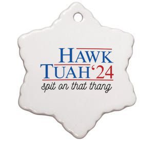 Hawk Tuah Spit On That Thang Ceramic Star Ornament