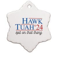 Hawk Tuah Spit On That Thang Ceramic Star Ornament