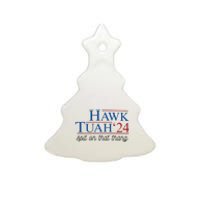 Hawk Tuah Spit On That Thang Ceramic Tree Ornament