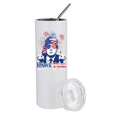 Hawk Tush Spit On That Thing 4th Of July Presidential Candidate Parody Gift Stainless Steel Tumbler