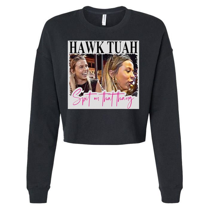 Hawk Tauh Spit On That Thang Funny Hawk Tauhmeme 2024 Cropped Pullover Crew
