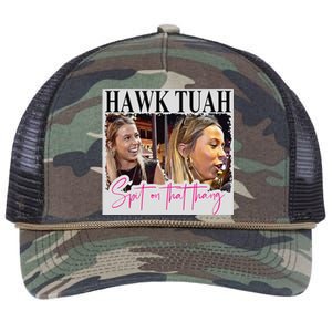 Hawk Tauh Spit On That Thang Funny Hawk Tauhmeme 2024 Retro Rope Trucker Hat Cap