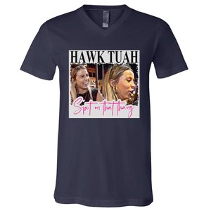 Hawk Tauh Spit On That Thang Funny Hawk Tauhmeme 2024 V-Neck T-Shirt