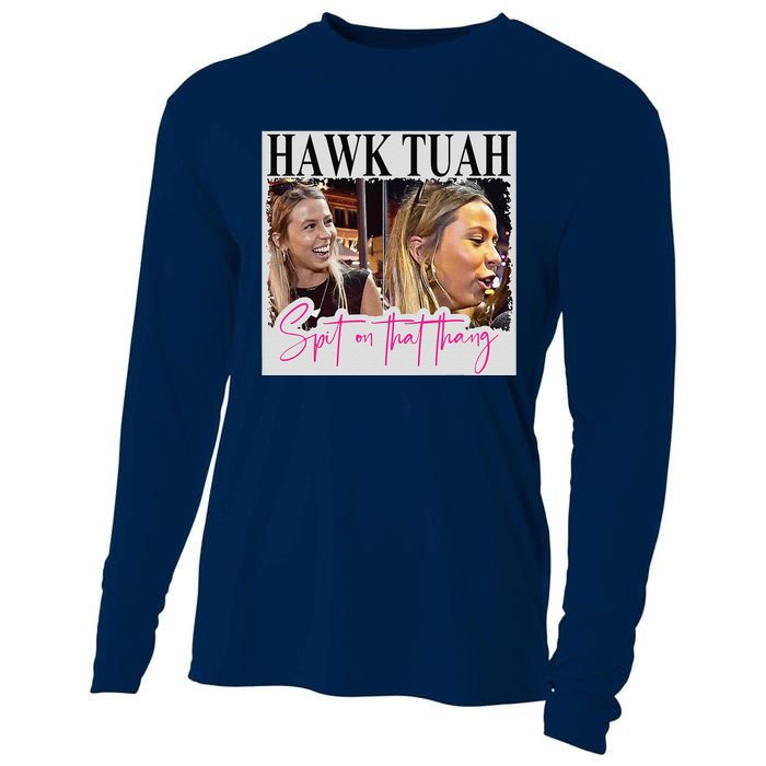 Hawk Tauh Spit On That Thang Funny Hawk Tauhmeme 2024 Cooling Performance Long Sleeve Crew