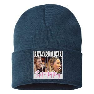 Hawk Tauh Spit On That Thang Funny Hawk Tauhmeme 2024 Sustainable Knit Beanie