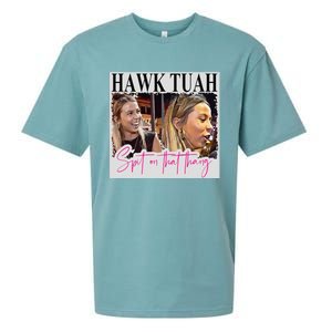 Hawk Tauh Spit On That Thang Funny Hawk Tauhmeme 2024 Sueded Cloud Jersey T-Shirt