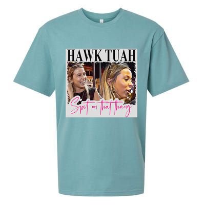 Hawk Tauh Spit On That Thang Funny Hawk Tauhmeme 2024 Sueded Cloud Jersey T-Shirt