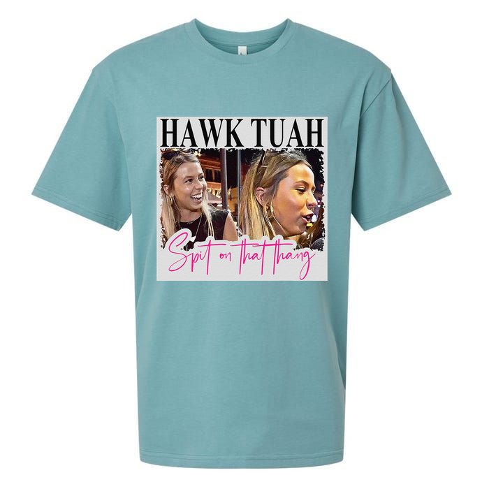 Hawk Tauh Spit On That Thang Funny Hawk Tauhmeme 2024 Sueded Cloud Jersey T-Shirt