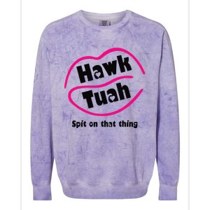 Hawk Tauh Spit On That Thing Retro President For 2024 Parody Colorblast Crewneck Sweatshirt