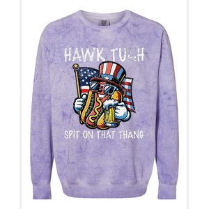 Hawk Tush Spit On That Thang Viral 4th Of July Wiener Parody Colorblast Crewneck Sweatshirt