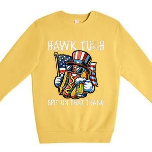 Hawk Tush Spit On That Thang Viral 4th Of July Wiener Parody Premium Crewneck Sweatshirt