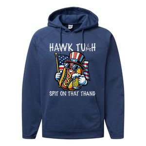 Hawk Tush Spit On That Thang Viral 4th Of July Wiener Parody Performance Fleece Hoodie