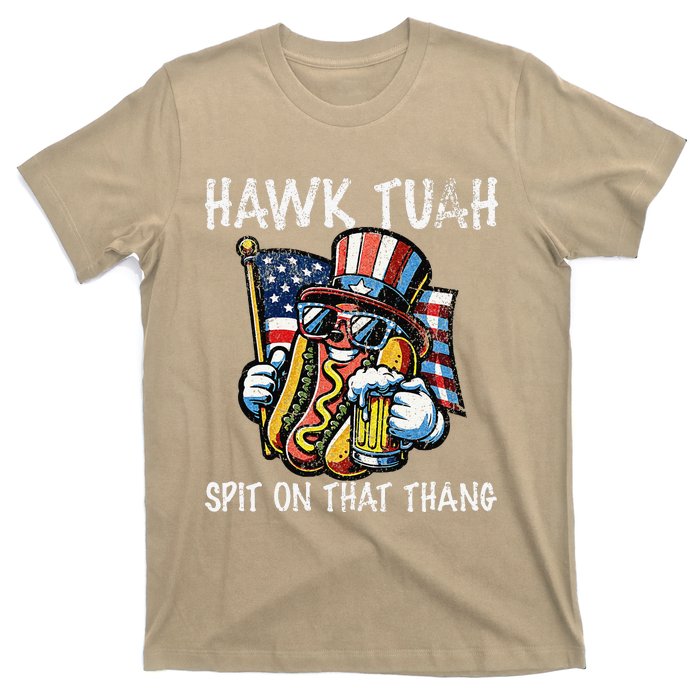 Hawk Tush Spit On That Thang Viral 4th Of July Wiener Parody T-Shirt