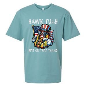 Hawk Tush Spit On That Thang Viral 4th Of July Wiener Parody Sueded Cloud Jersey T-Shirt